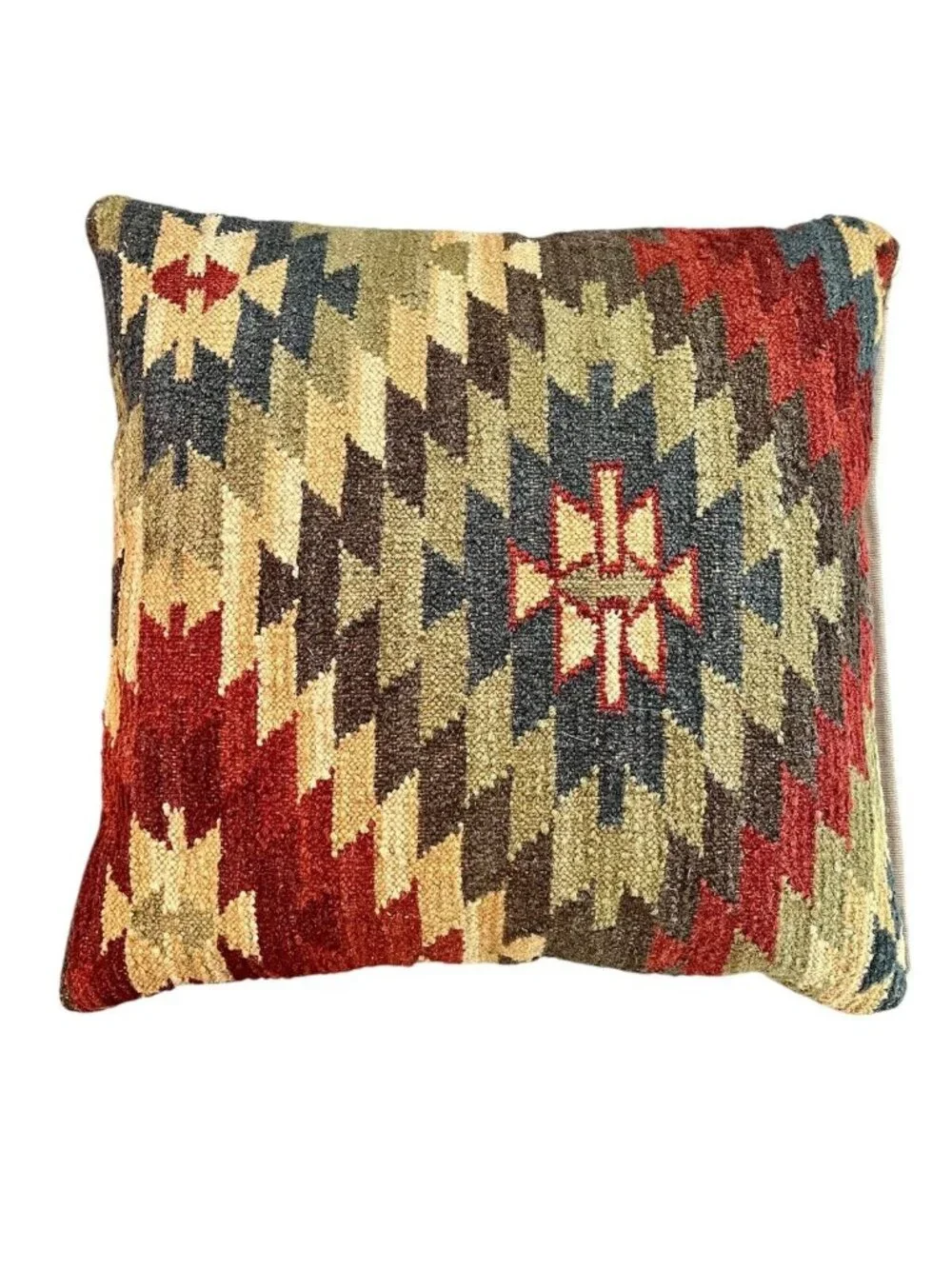 POTTERY BARN Southwestern Kilim 18 x 18 Wool Blend Throw Pillow
